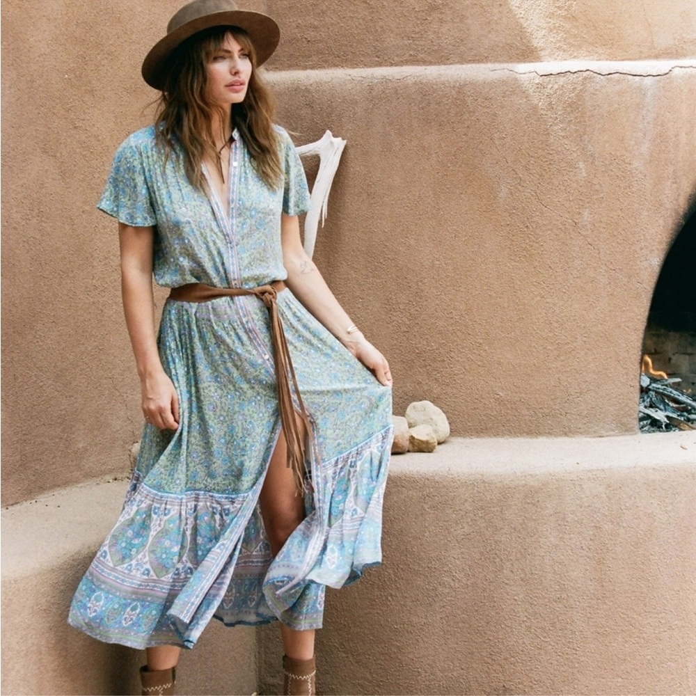 Jasmine Jade Flutter Sleeve Dress Spell Designs xs